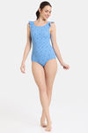 Zelocity Elastane Blended Slip-On Malliot with Removable Pads - Azure Blue — thumbnail 4